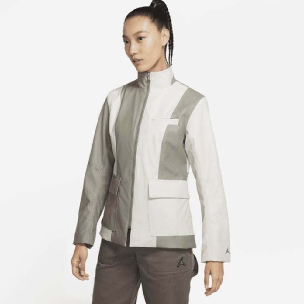 Nike Jordan Faux Leather Colorblock Moto Jacket NWT